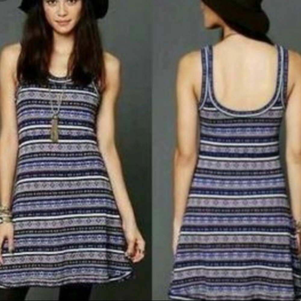 Free People Nordic Fair Isle Knit Sweater Dress